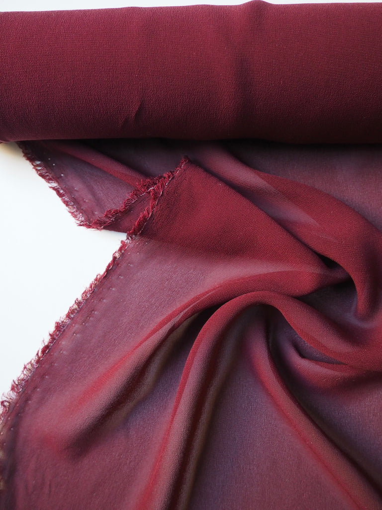 Cranberry Silk Chiffon