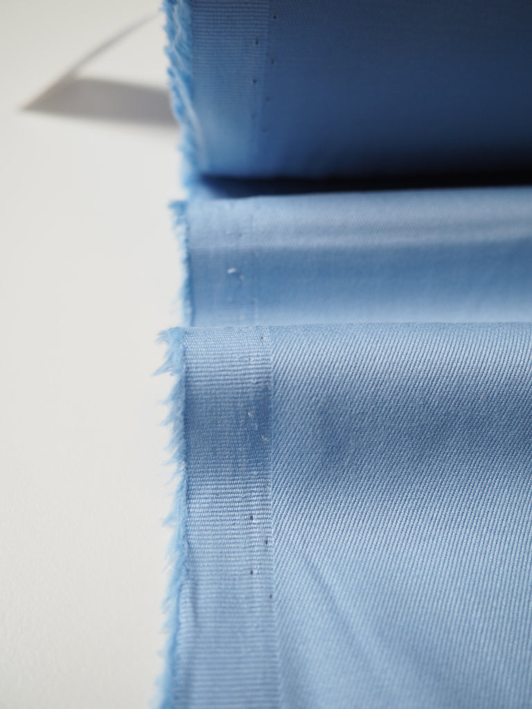 Arctic Blue Stretch Cotton Twill