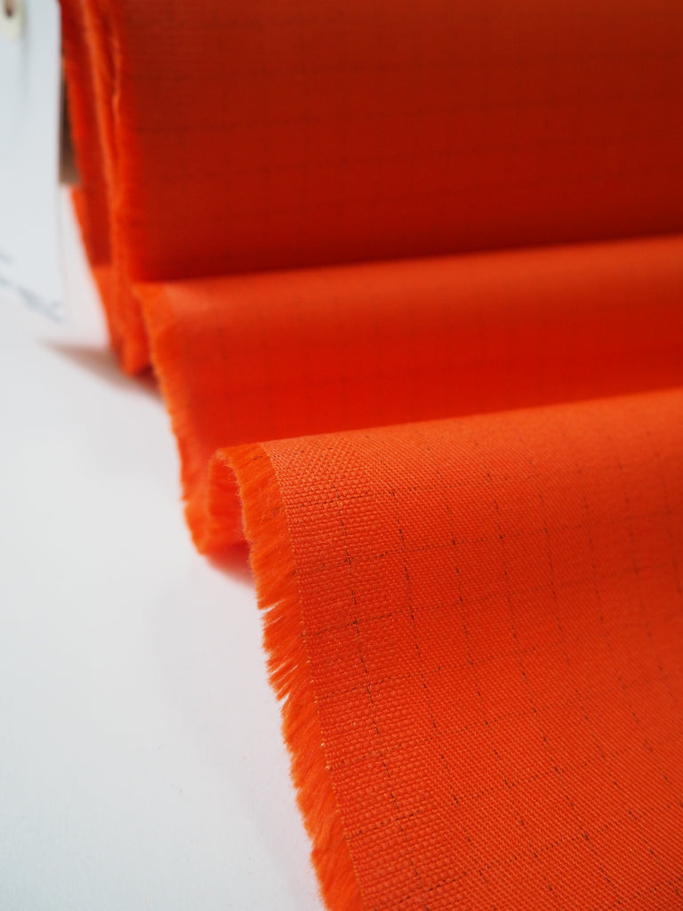 Flame Gridded Cotton Twill