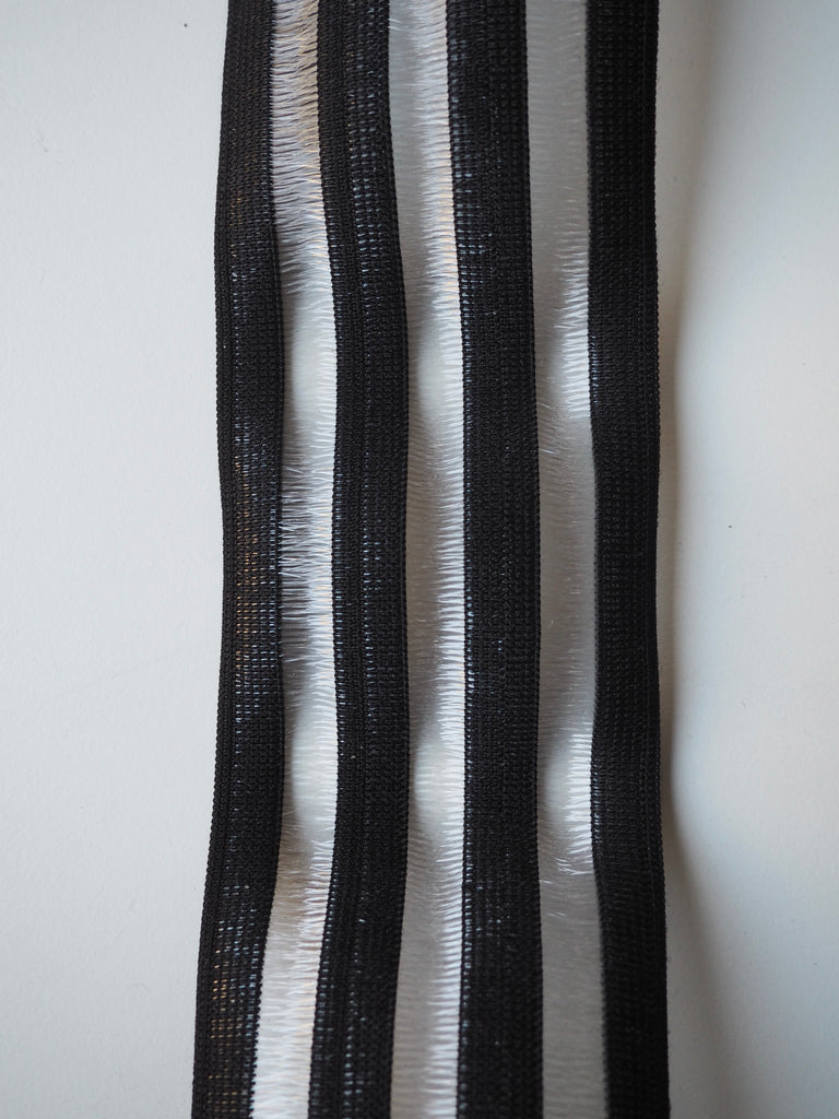 Black Sheer Stripe Wide Elastic