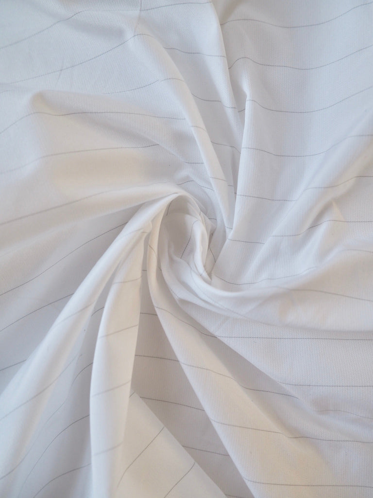 White + Grey Pinstripe Paper Taffeta