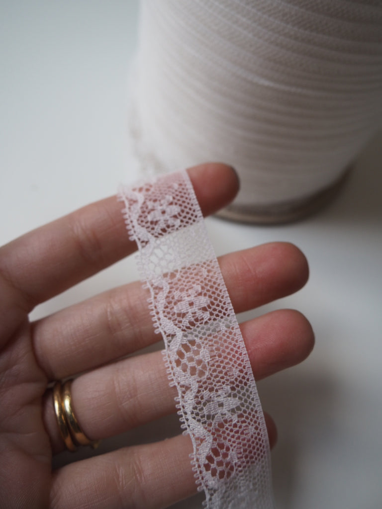 Delia Ivory Lace Trim 20mm