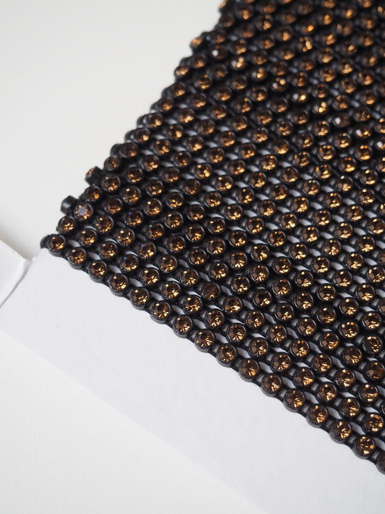 Bronze Single Diamanté Trim