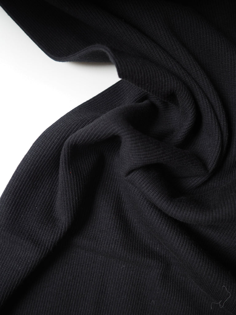 Black Cotton Ribbing