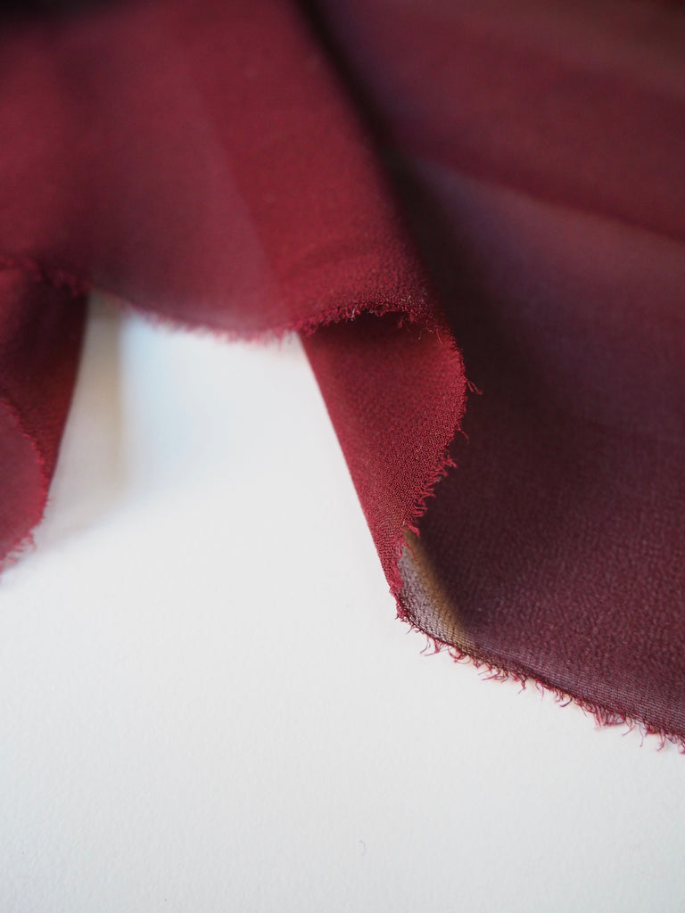 Cranberry Silk Chiffon