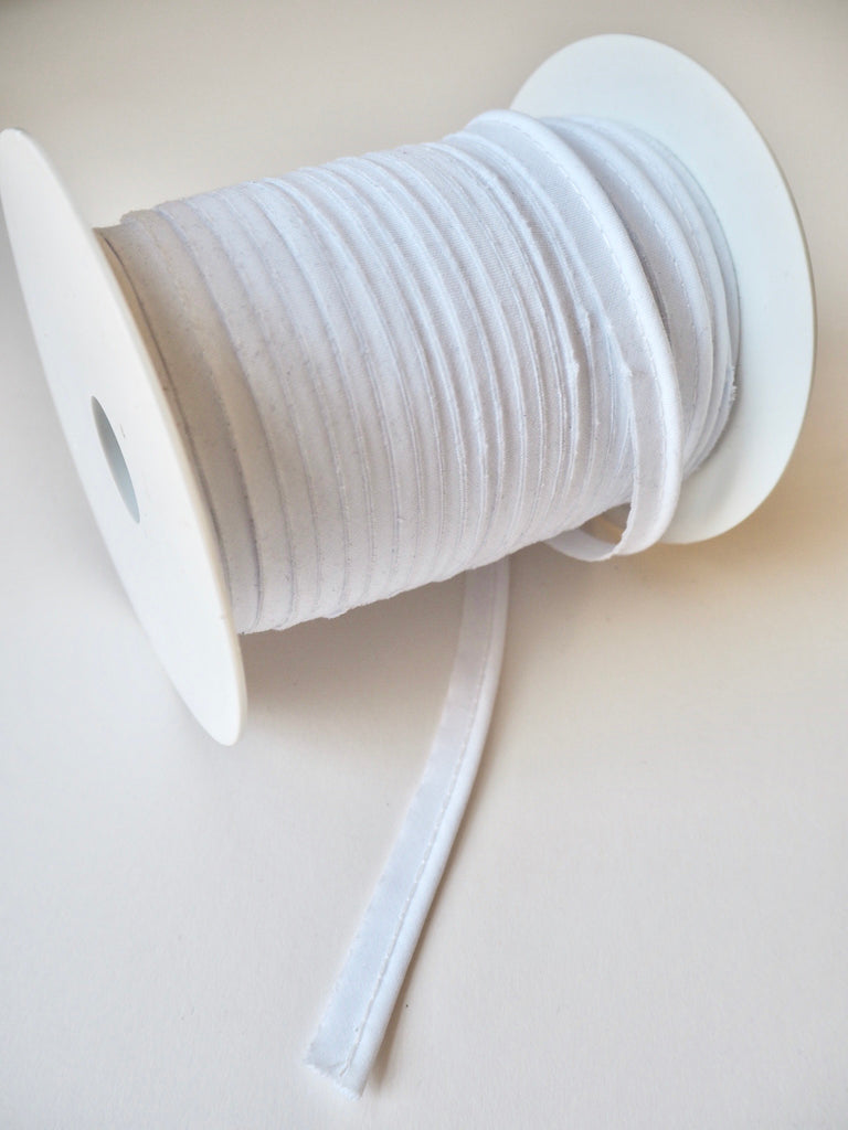 White Polycotton Bias Piping