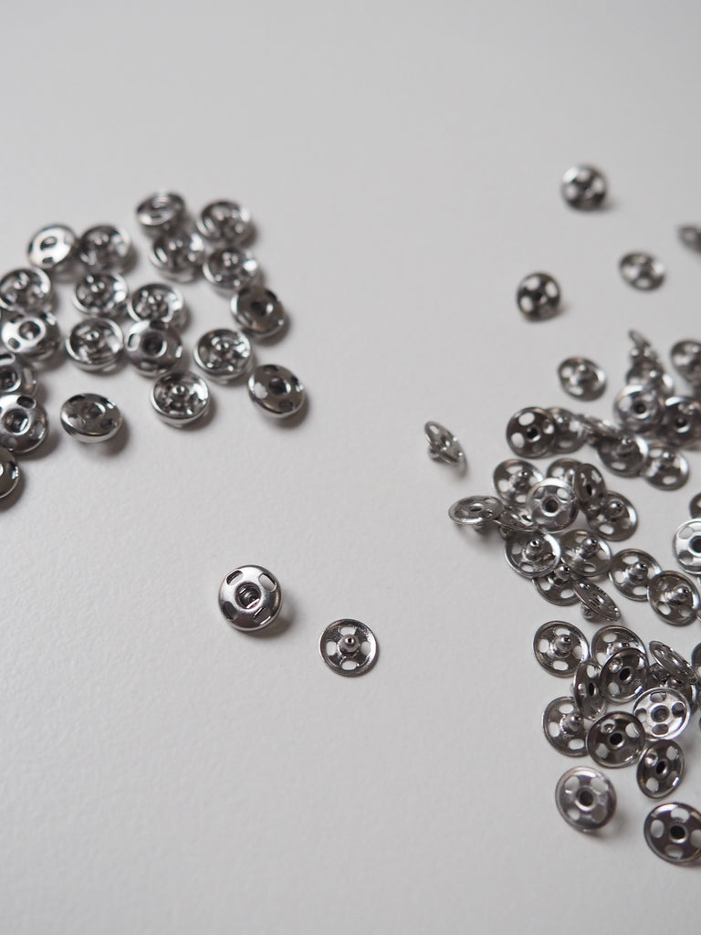 Extra Small Silver Sew-On Press Studs 4mm