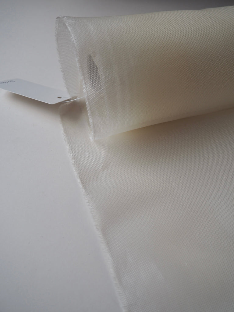 Ivory Silk Linear Organza