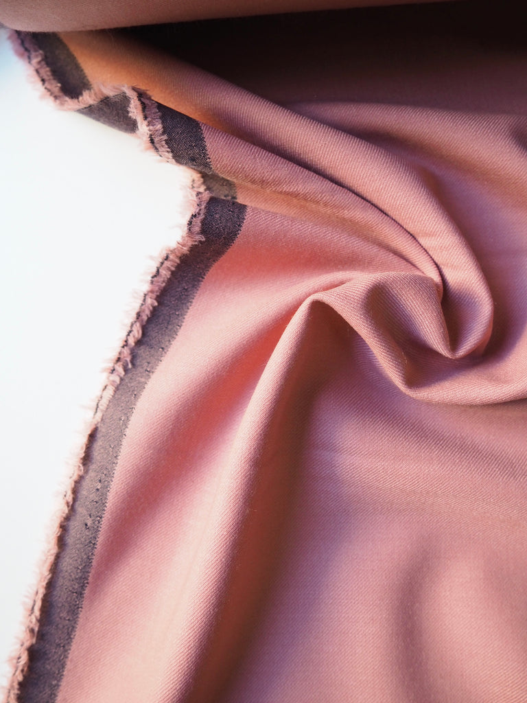 Dusty Rose Stretch Wool Twill