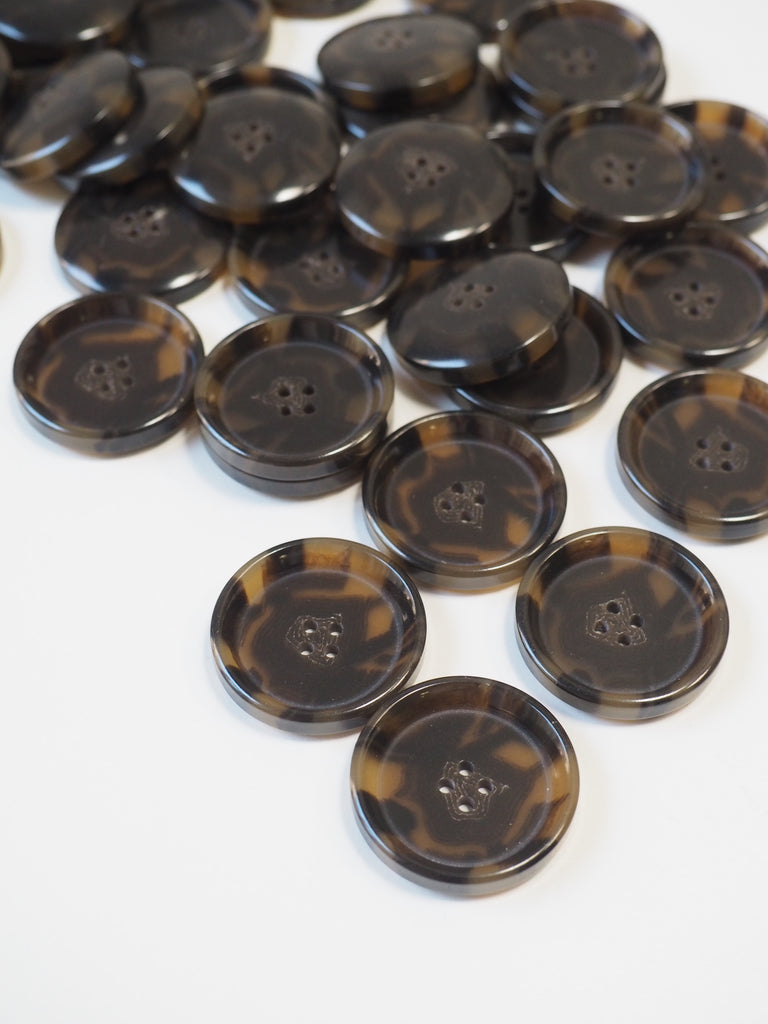 Tortoiseshell Urea Resin Button