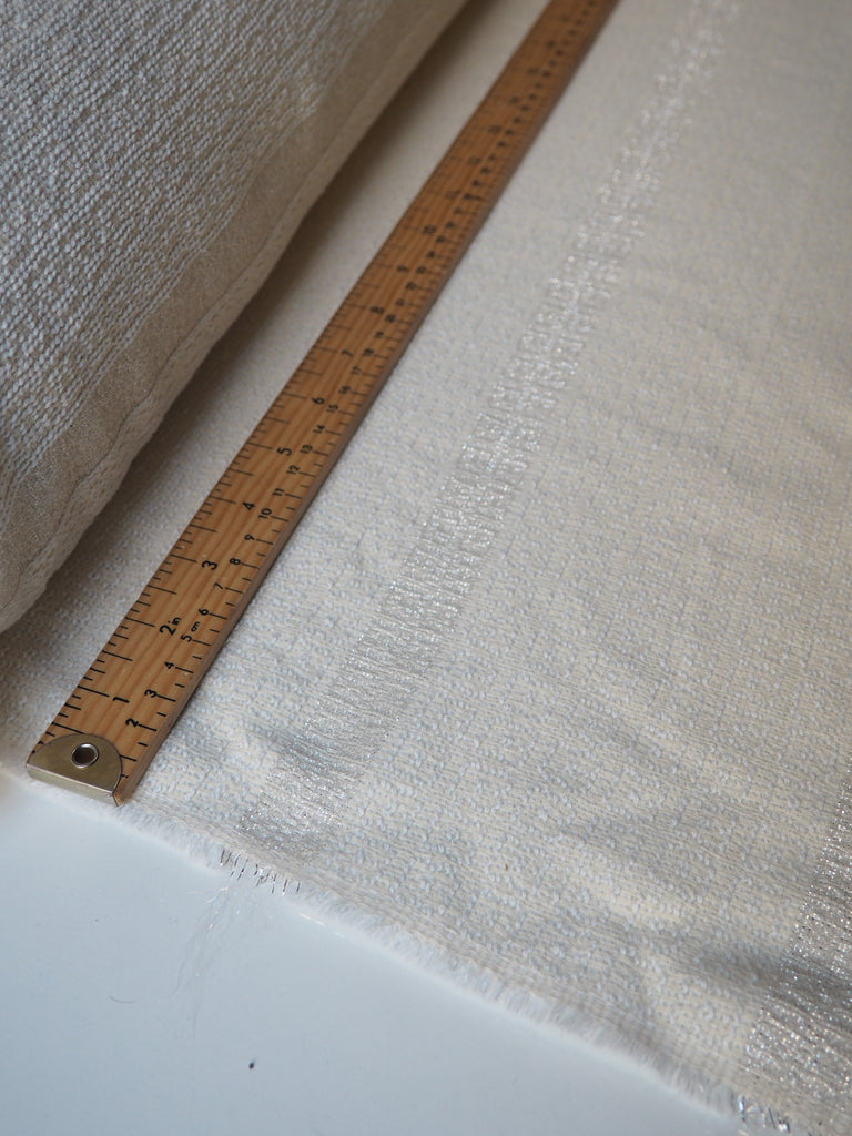 Ivory Iridescent Cotton Jacquard