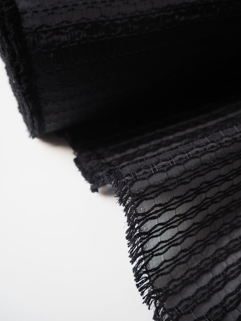 Black Corded Organza