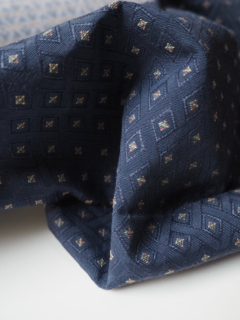 Navy Diamond Jacquard Furnishing