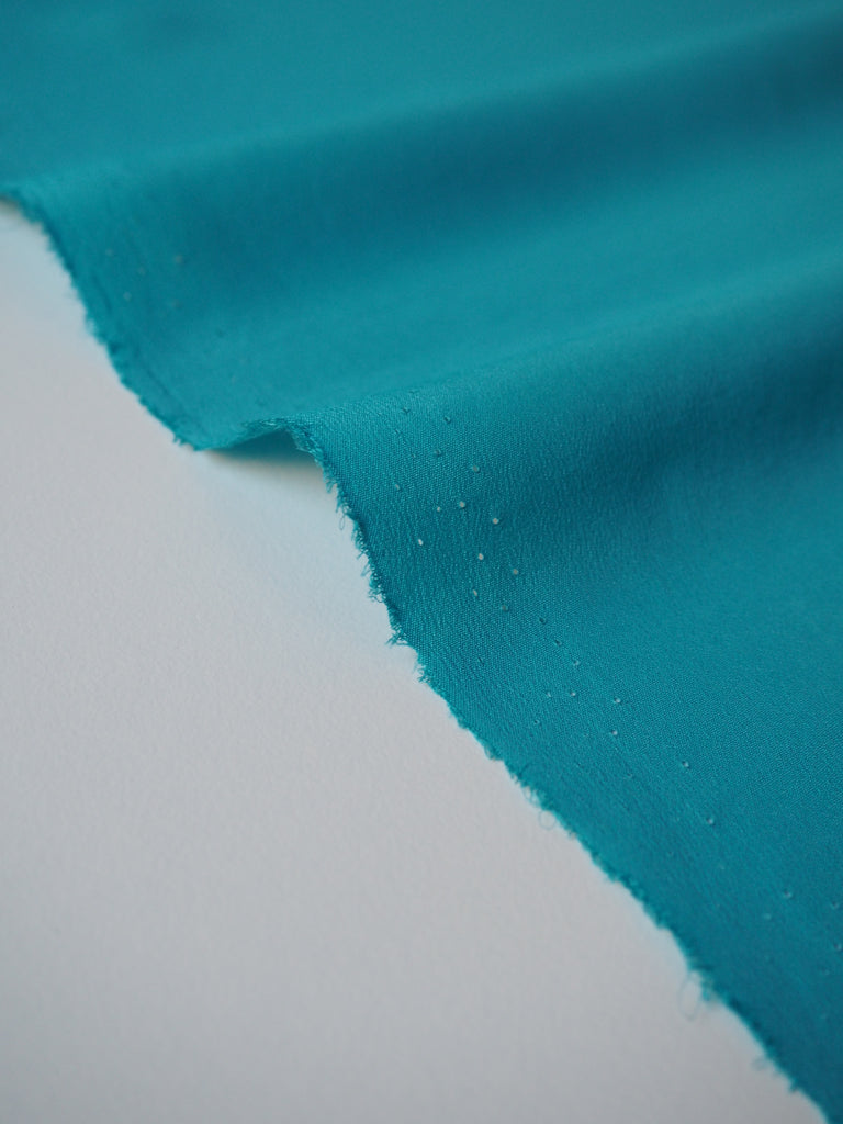 Cerulean Silk + Acetate Crepe De Chine