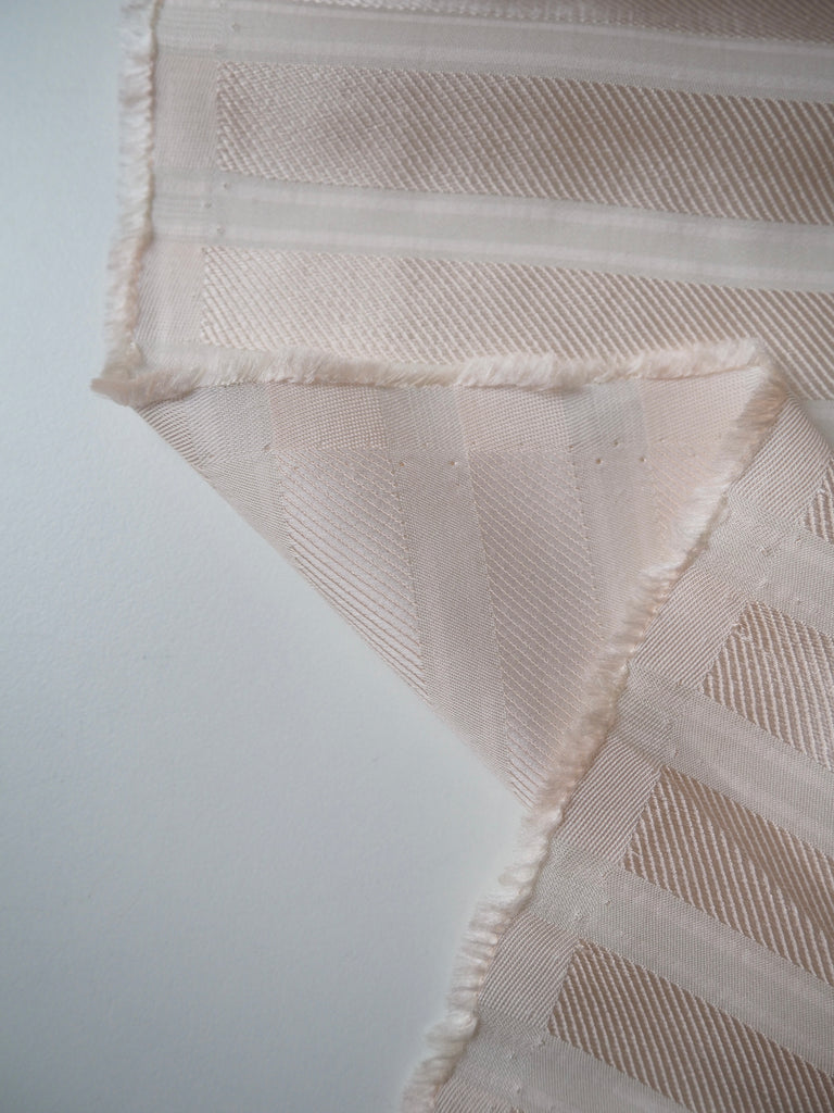 Pale Pink Twill Stripe Viscose