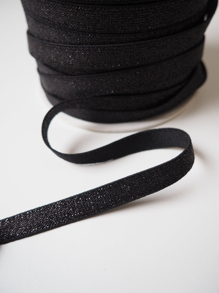 Black Metallic Elastic 10mm