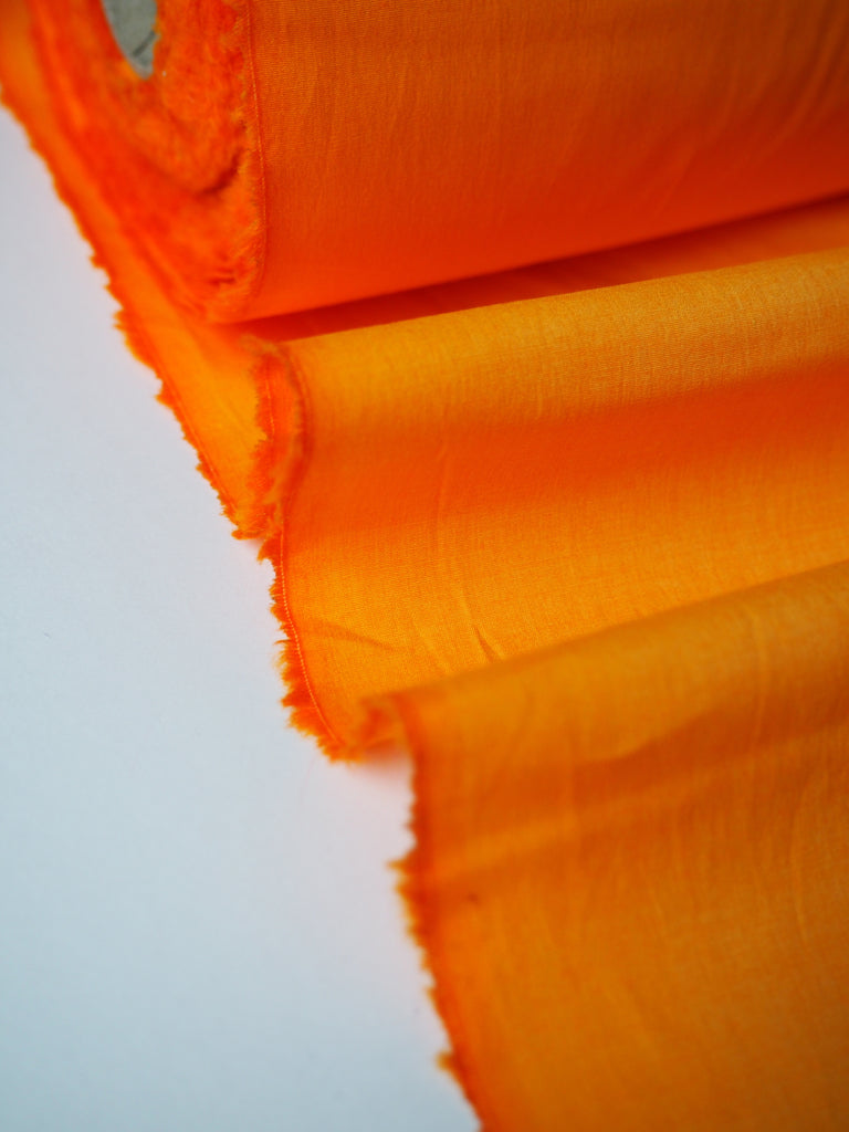 Tangerine Stretch Cotton Poplin