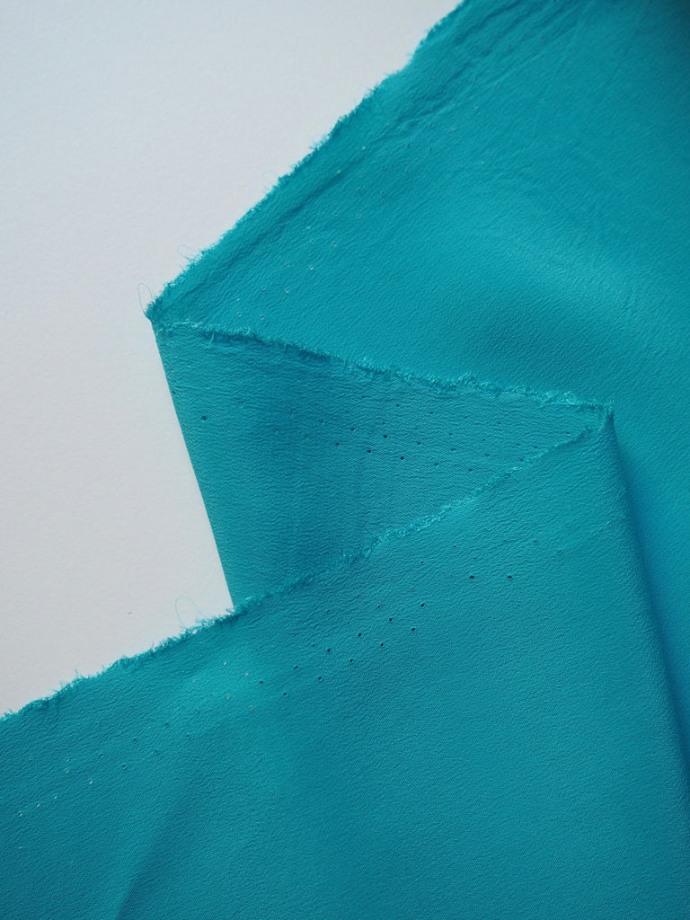 Cerulean Silk + Acetate Crepe De Chine