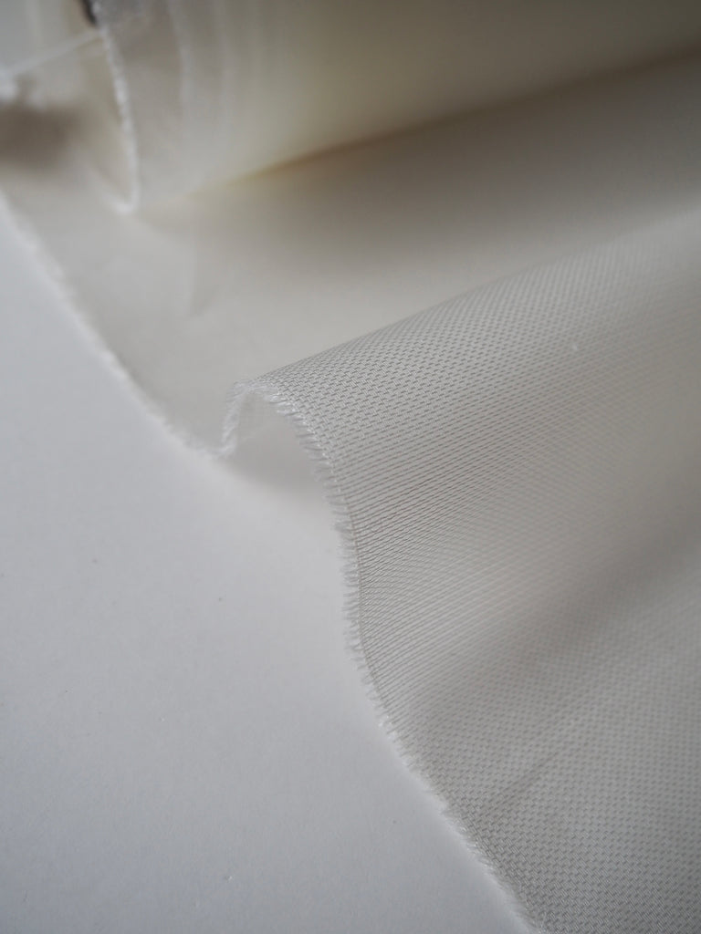 Ivory Silk Linear Organza