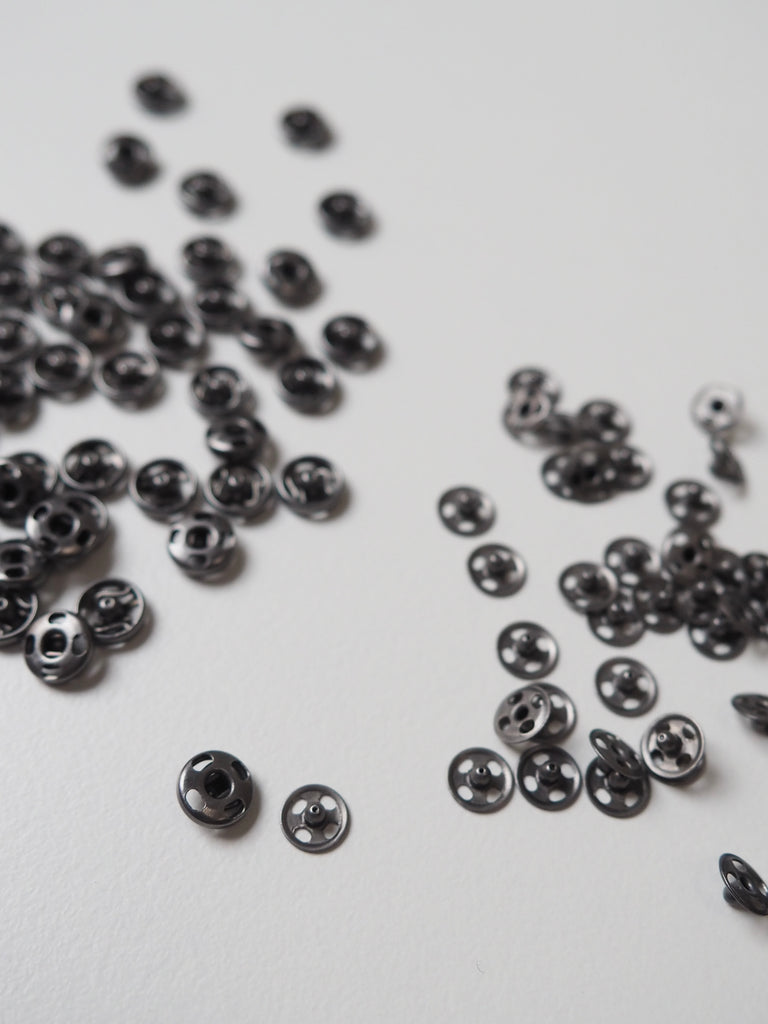 Extra Small Gunmetal Sew-On Press Studs 4mm