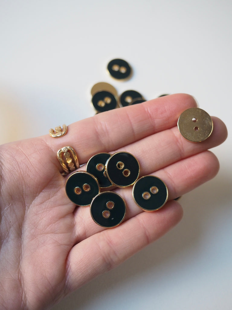 Gold & Enamel Buttons