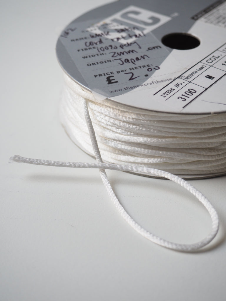 White Satin Rattail Cord