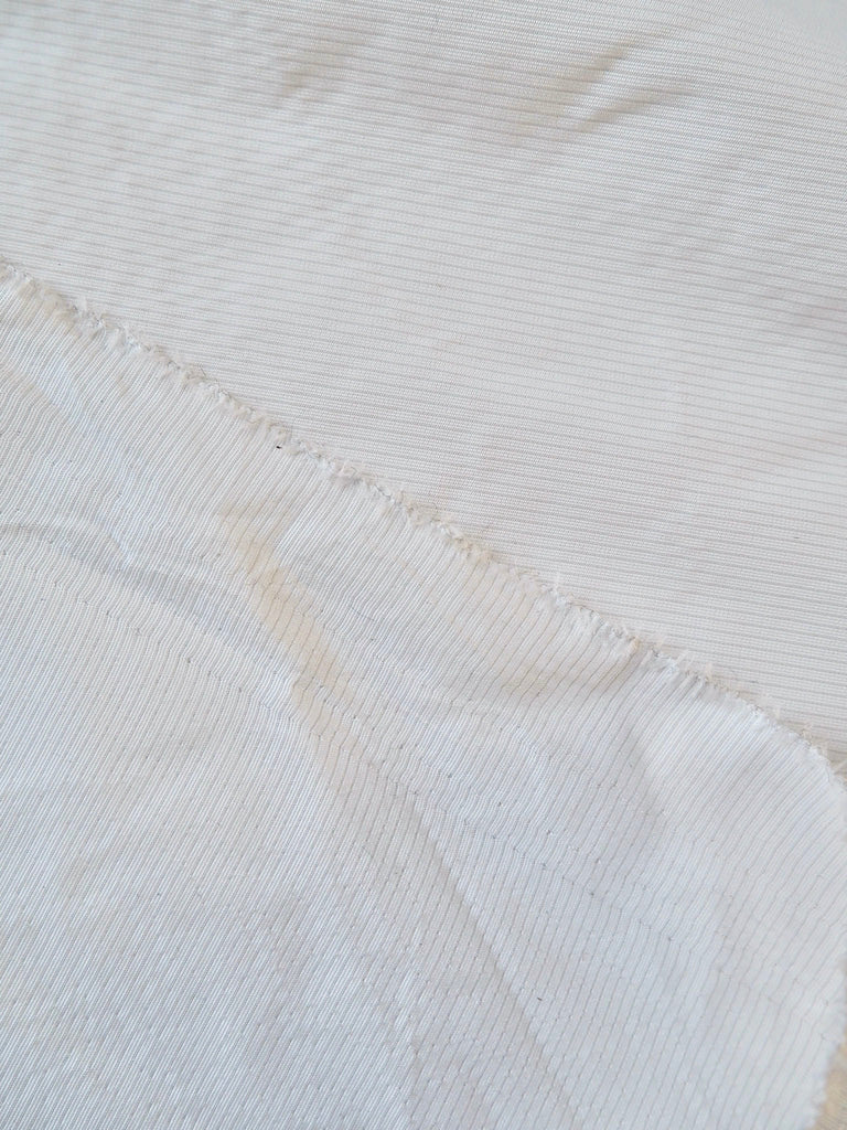 White Dimpled Stripe Taffeta