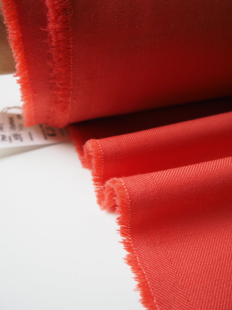 Coral Stretch Wool Twill