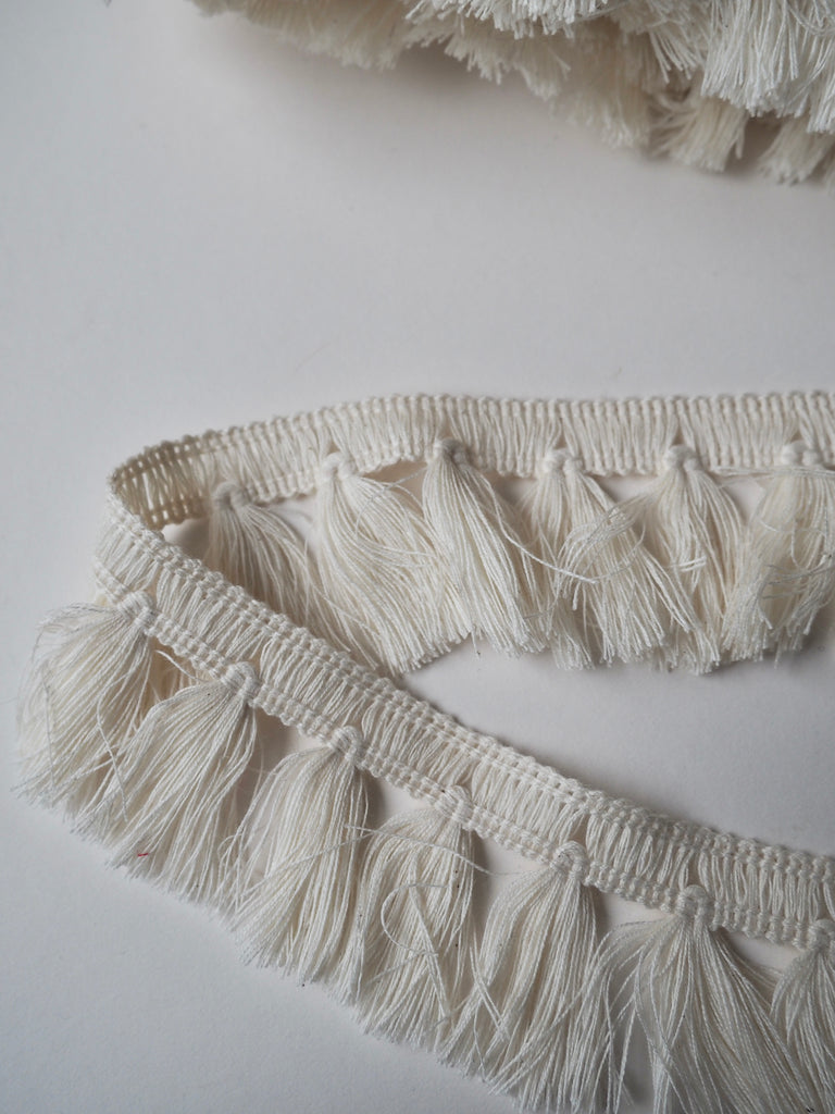 Cream Tassel Fringe Trim 45mm