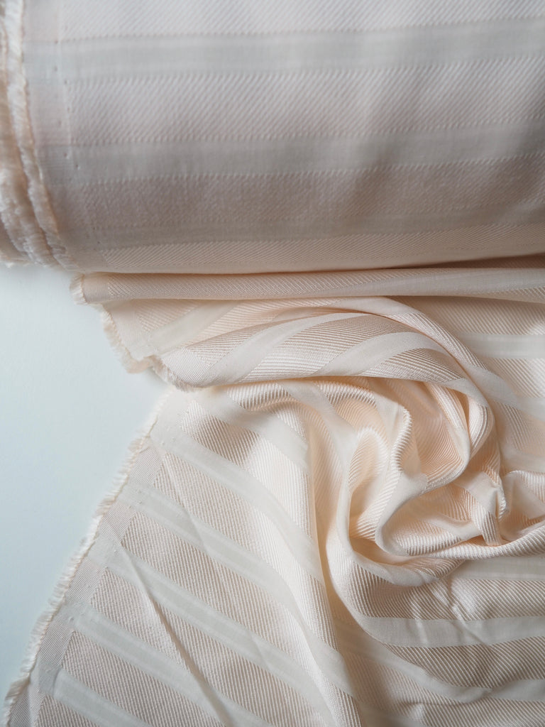 Pale Pink Twill Stripe Viscose