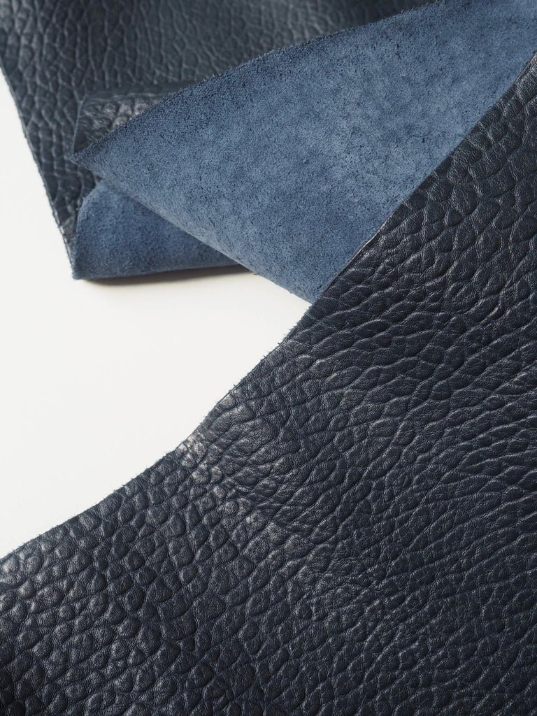 Navy Full Grain Cowhide Leather