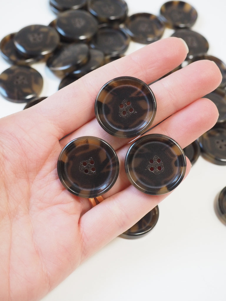 Tortoiseshell Urea Resin Button