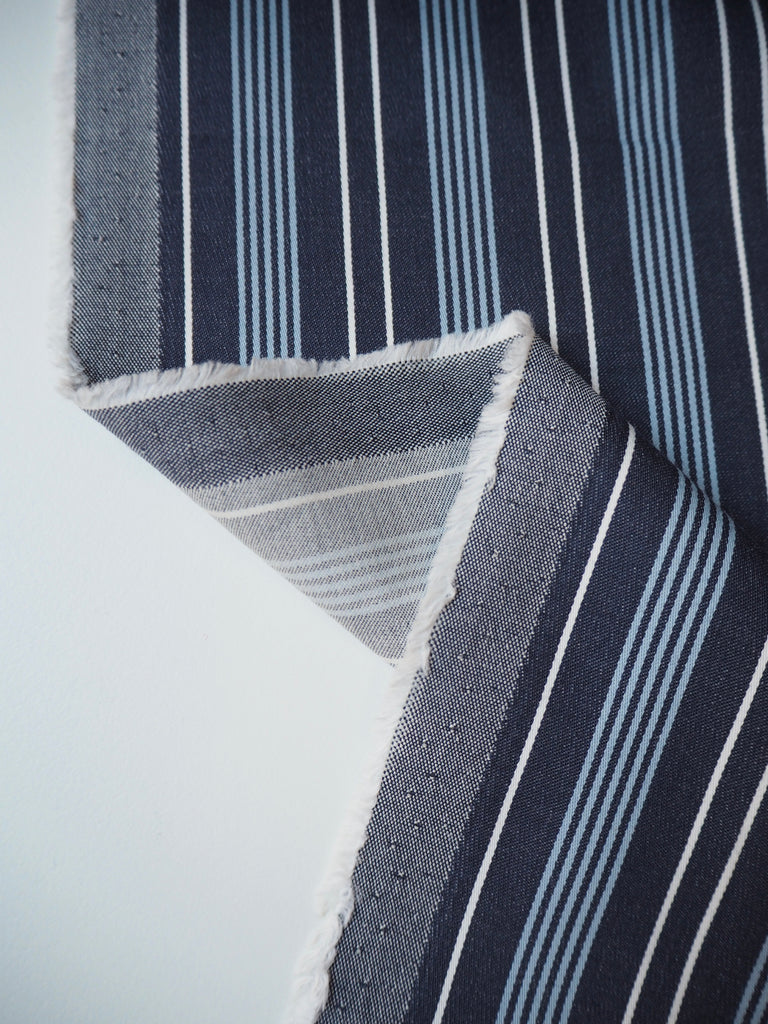 Denim Blue Stripe Cotton