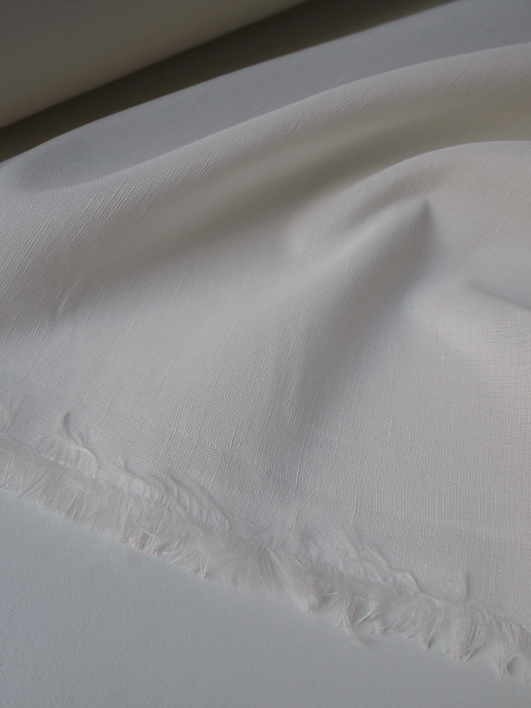 White Crisp Linen Viscose