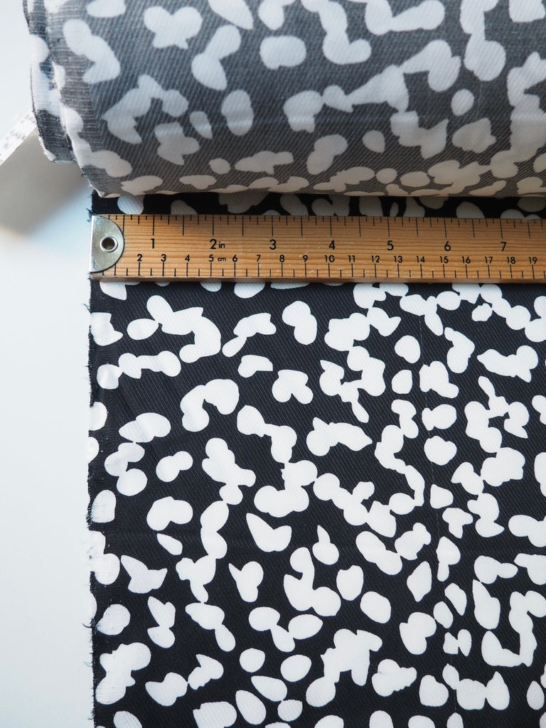 Monochrome Abstract Dot Tencel Twill