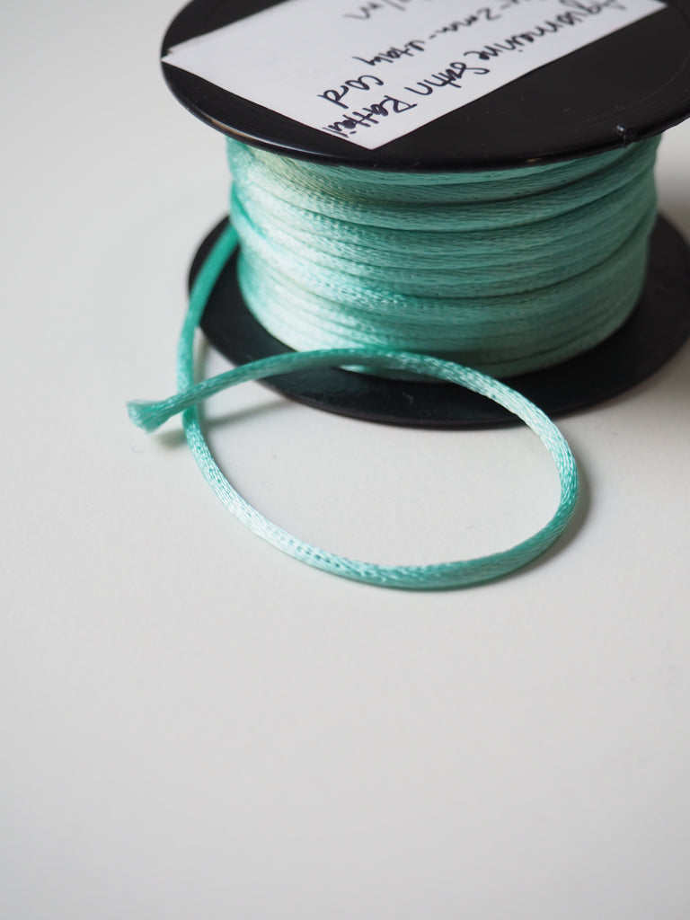 Aquamarine Satin Rattail Cord