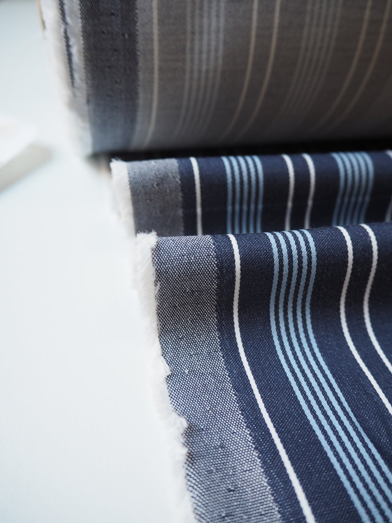 Denim Blue Stripe Cotton