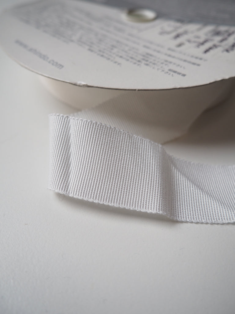 Shindo White Grosgrain Ribbon 28mm