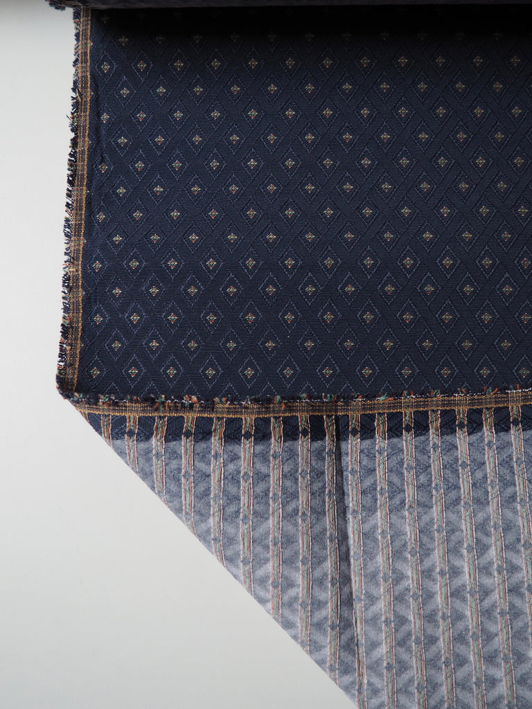 Navy Diamond Jacquard Furnishing