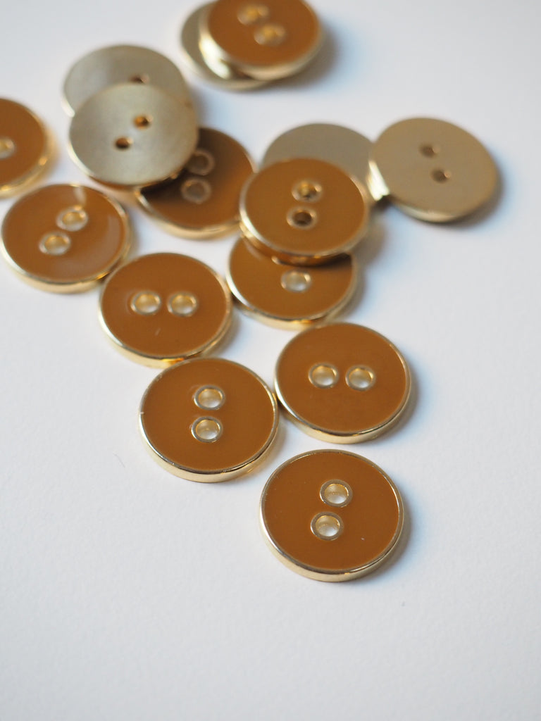 Gold & Enamel Buttons