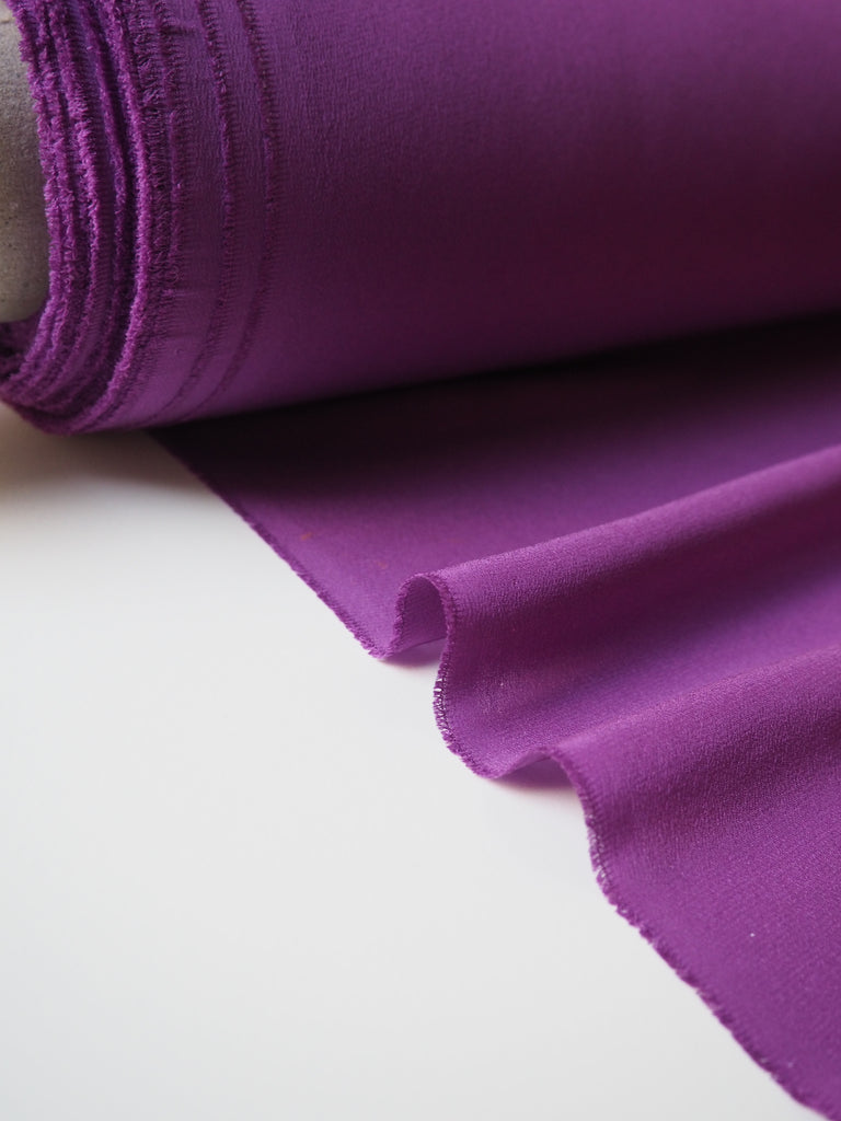 Violet Silk Crepe De Chine