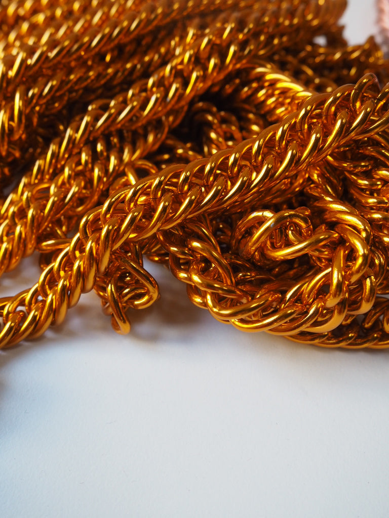 Orange Metal Chain 15mm