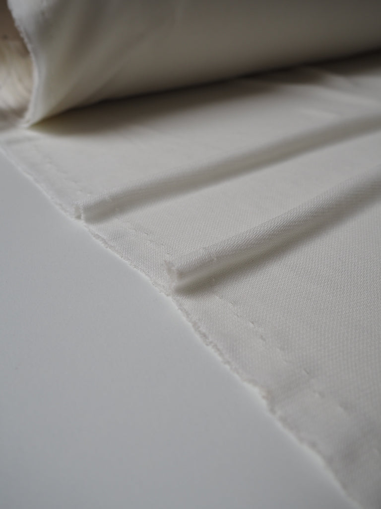 Antique White Fine Interlock Viscose Jersey