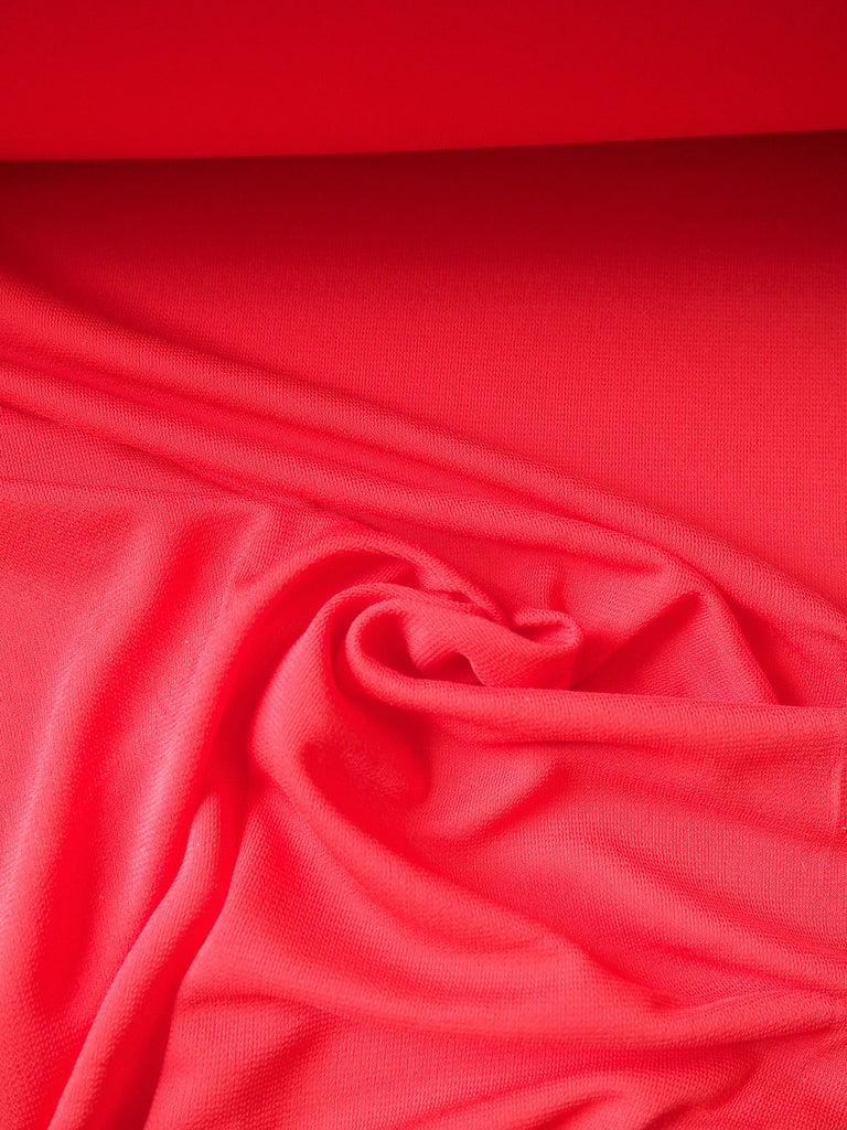 Red Viscose Fine Interlock Jersey