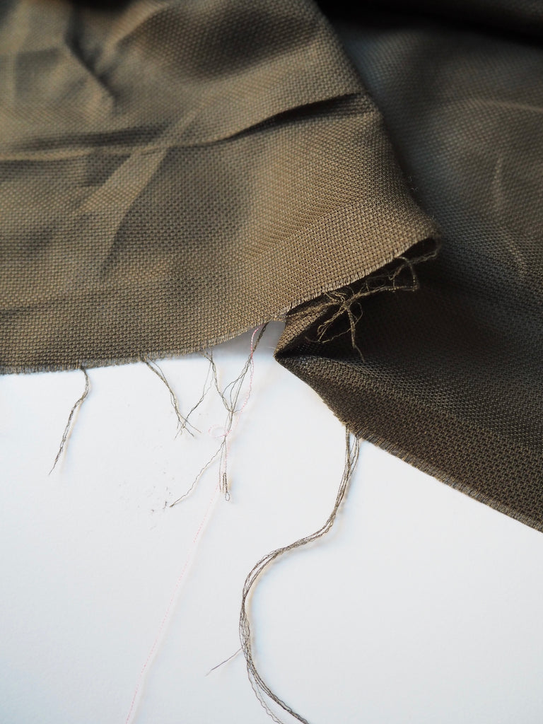 Military Green Textured Tencel