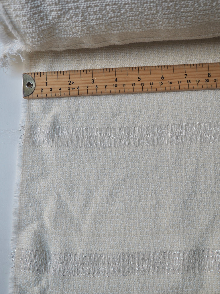 Ivory Iridescent Cotton Jacquard