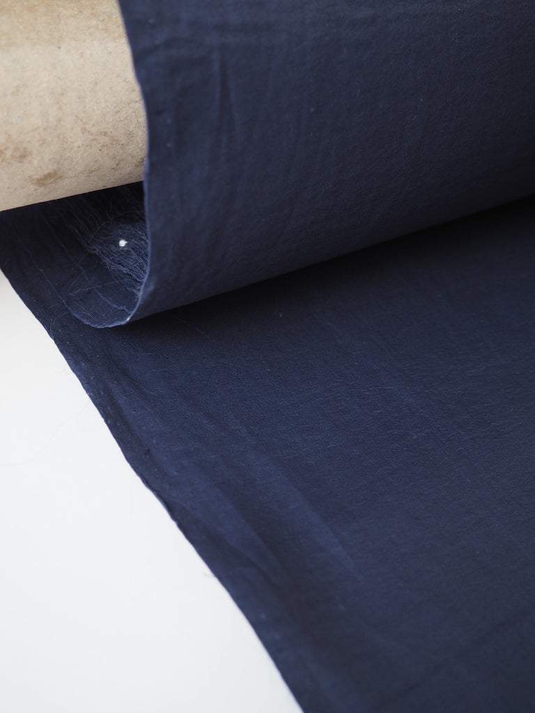 Navy Bonded Cotton Sateen