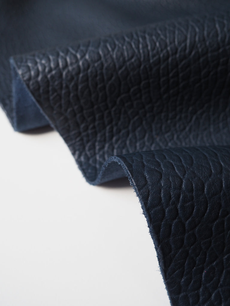 Navy Full Grain Cowhide Leather