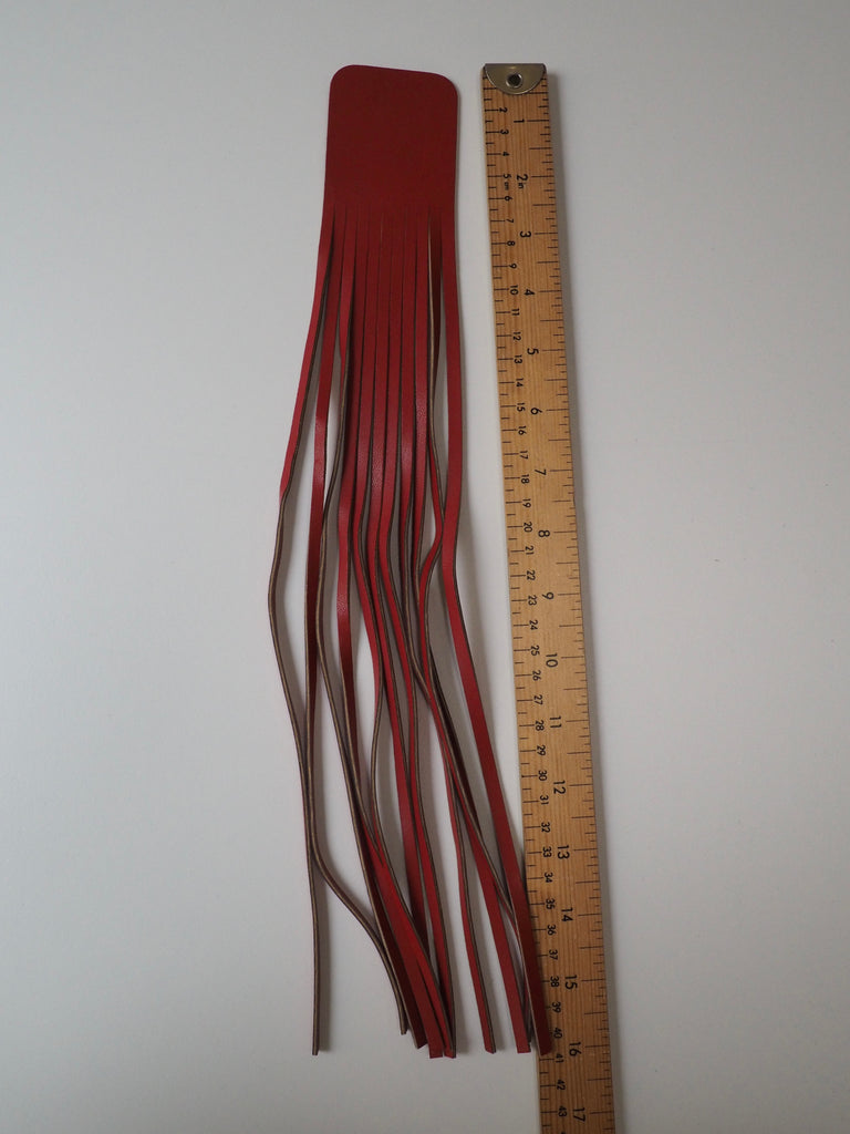 Red Faux Leather Small Fringe Tassel 41cm