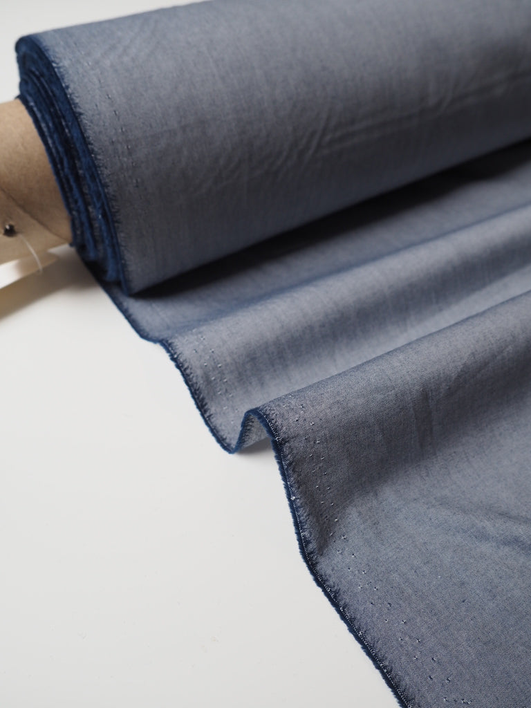 Steel Blue Cotton Chambray